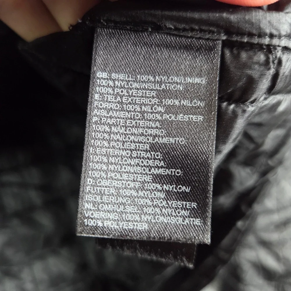 North Face Jacket Mens Sz XL Black Thermoball Eco Quilted Puffer Full Zip Winter